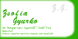 zsofia gyurko business card